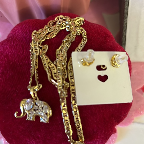 Set 14 k gold plated cadena de elefante - Picture 5 of 5